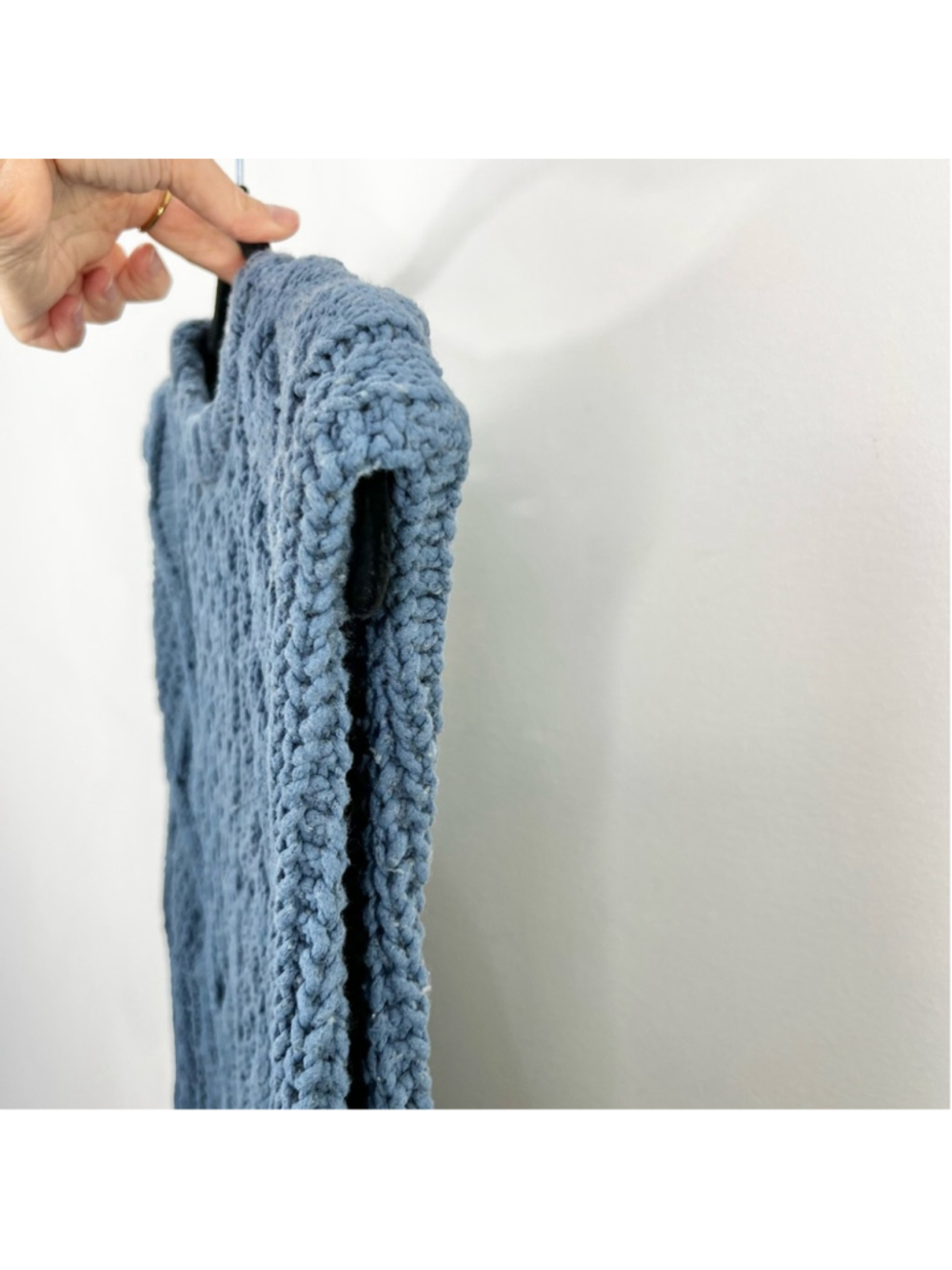 Tomorrowland Japan wool blend chunky cable knit oversized SAMPLE sweater vest S - Picture 10 of 16